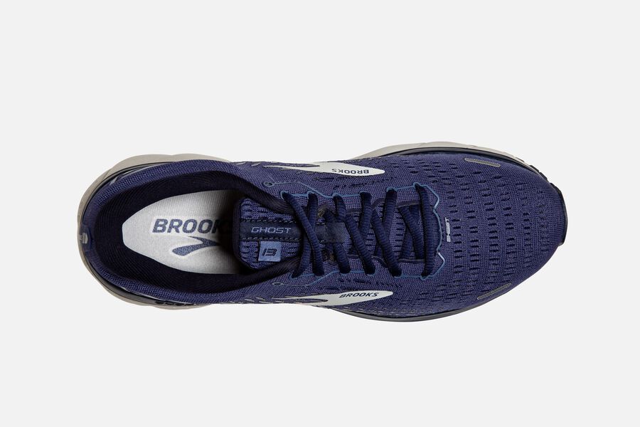 Brooks Israel Ghost 13 Road Running Shoes Mens - Navy/Silver - GKL-164873